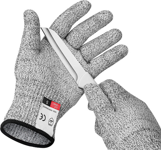 Cut Resistant Gloves, Food Grade Safety Gloves Kitchen Anti Cut Gloves for Cutting, Level 5 Proof Cutting Work Gloves