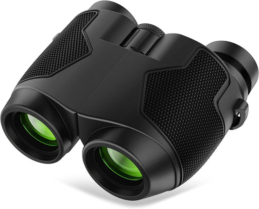 Jeacitory 12x25 Binoculars with Clear Low Night Version for Adults and Kids, Large Eyepiece Waterproof Durable & Clear BAK4 Prism FMC Lens Binoculars for Bird Watching Hunting Travel Theater Concerts