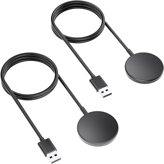 2 Pack Charger Compatible with Samsung Galaxy Watch 6/6 Classic/5/5 Pro, Replacement USB Magnetic Charging Cable Cord Stand for Galaxy Watch 4/4 Classic/3/Active 2/Active Wireless Charging Dock, 3.3ft