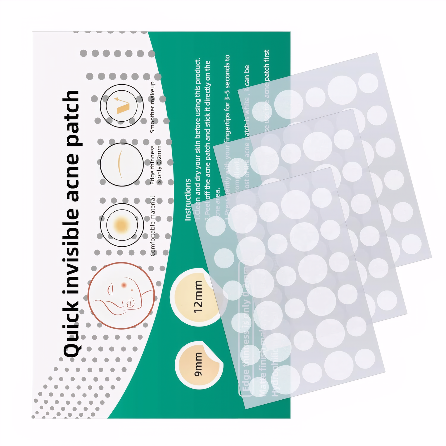 Juyafio Blemish Patch with Hydrocolloid, for All Skin Types, Acne Treatment, 108 Ct.