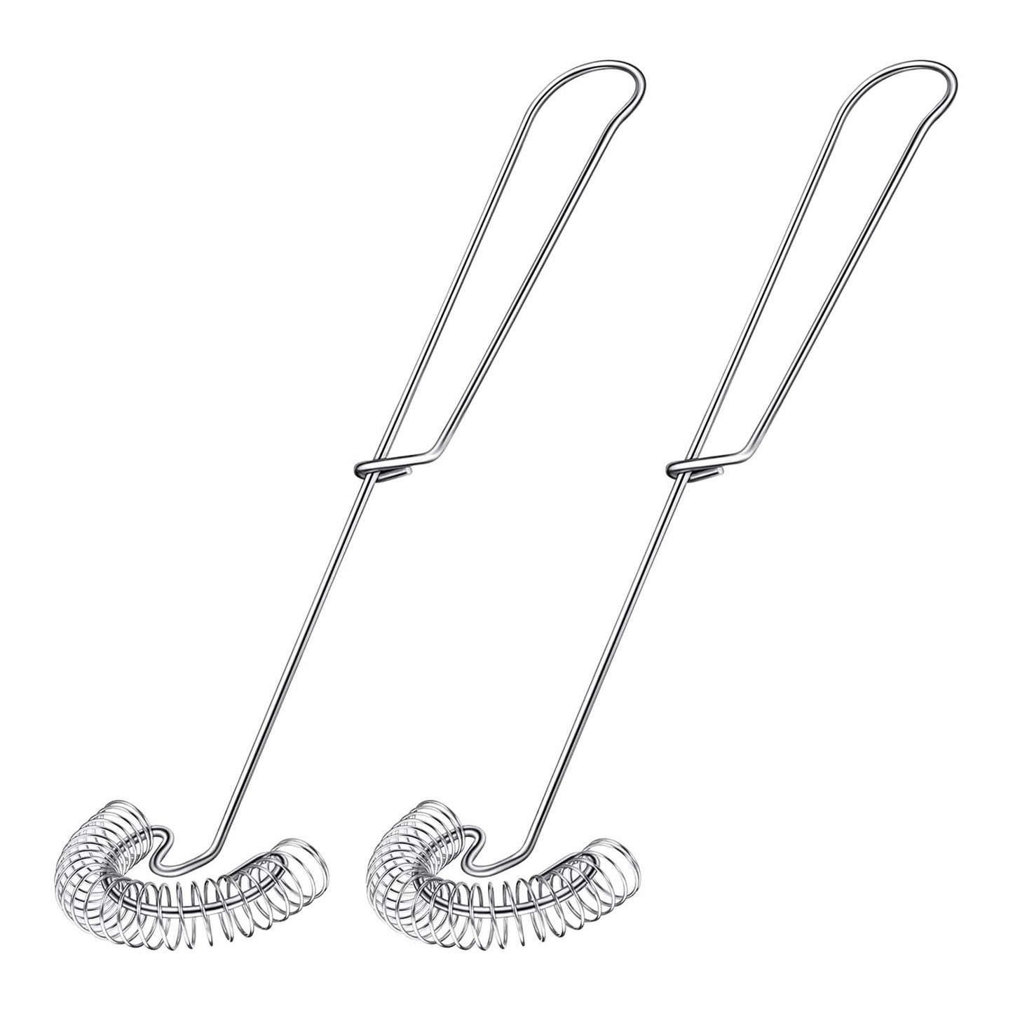 Juyafio Stainless Steel Spring Egg Beater Kitchen Whisk Milk Frother for Cooking 2pcs