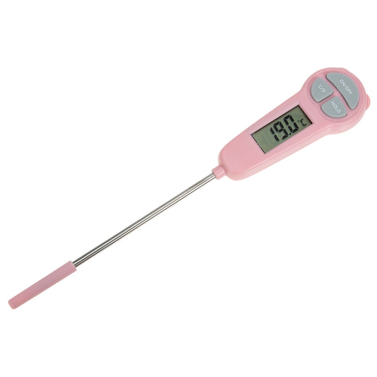 Digital Thermometer Instant Read Candy Food Scale Monitors Meat Probe Stainless Steel Baby Pink