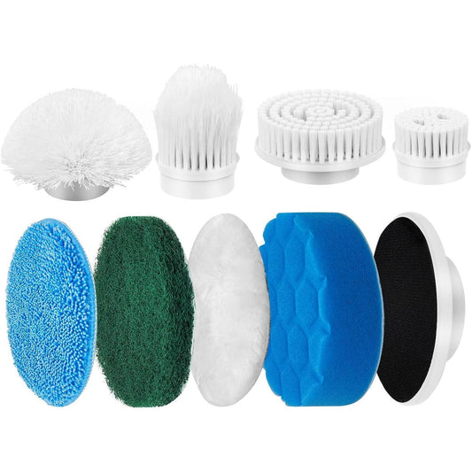 Electric Spin Scrubber Brush Head Set, 8 Pack of Replaceable Heads Compatible with All ANS-8051A & ANS-8050 Brand Electric Cleaning Brushes for Household Use