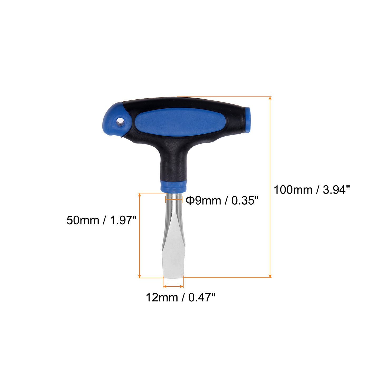 T Handle Flat Head Screwdriver 12mm Flat Head Carbon Steel Plastic for Film Sets Quick Release Plate