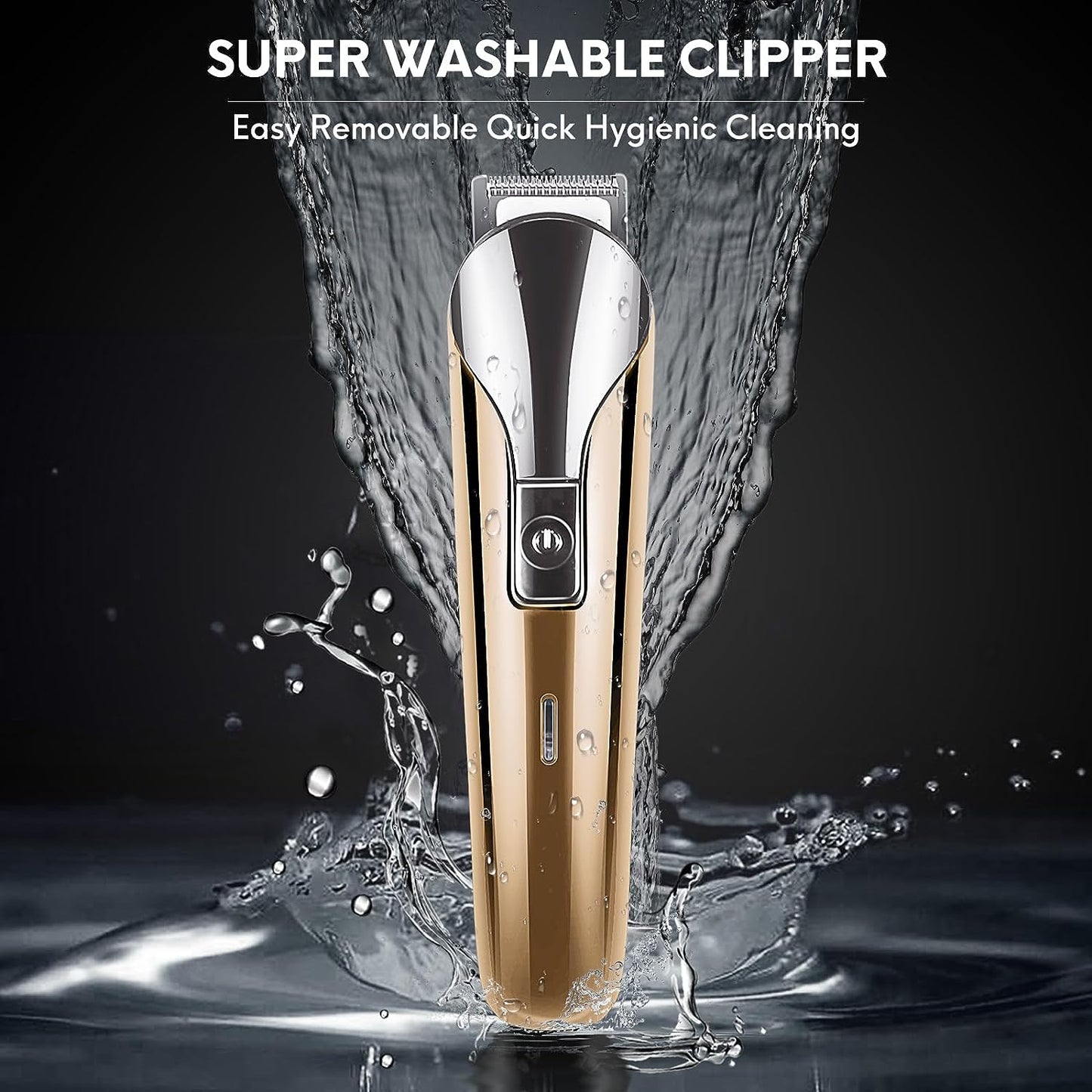 Beard Trimmer for Men,IPX7 Waterproof Electric Razor Shavers,Hair Trimmer for Nose Mustache Face Body,Cordless Clippers,Gifts for Men,22 Piece Beard Grooming Kit Gold