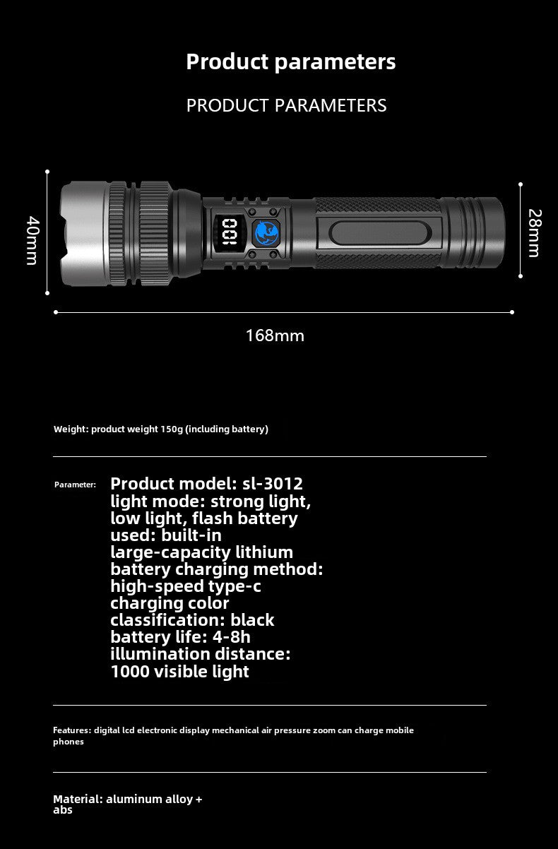 Juyafio Powerful Flashlight 20000 Lumens,USB Rechargeable Waterproof,Super bright XHP70.2 handheld Flashlight,Zoomable Torch for Hiking Hunting Camping