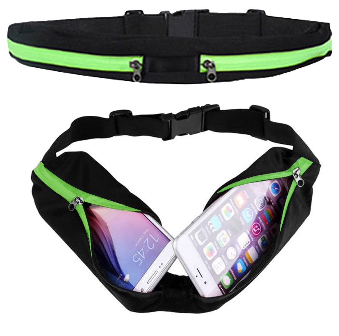 Unisex Adjustable Fanny Pack, Women Running Sport Belt,Reflective,Blue