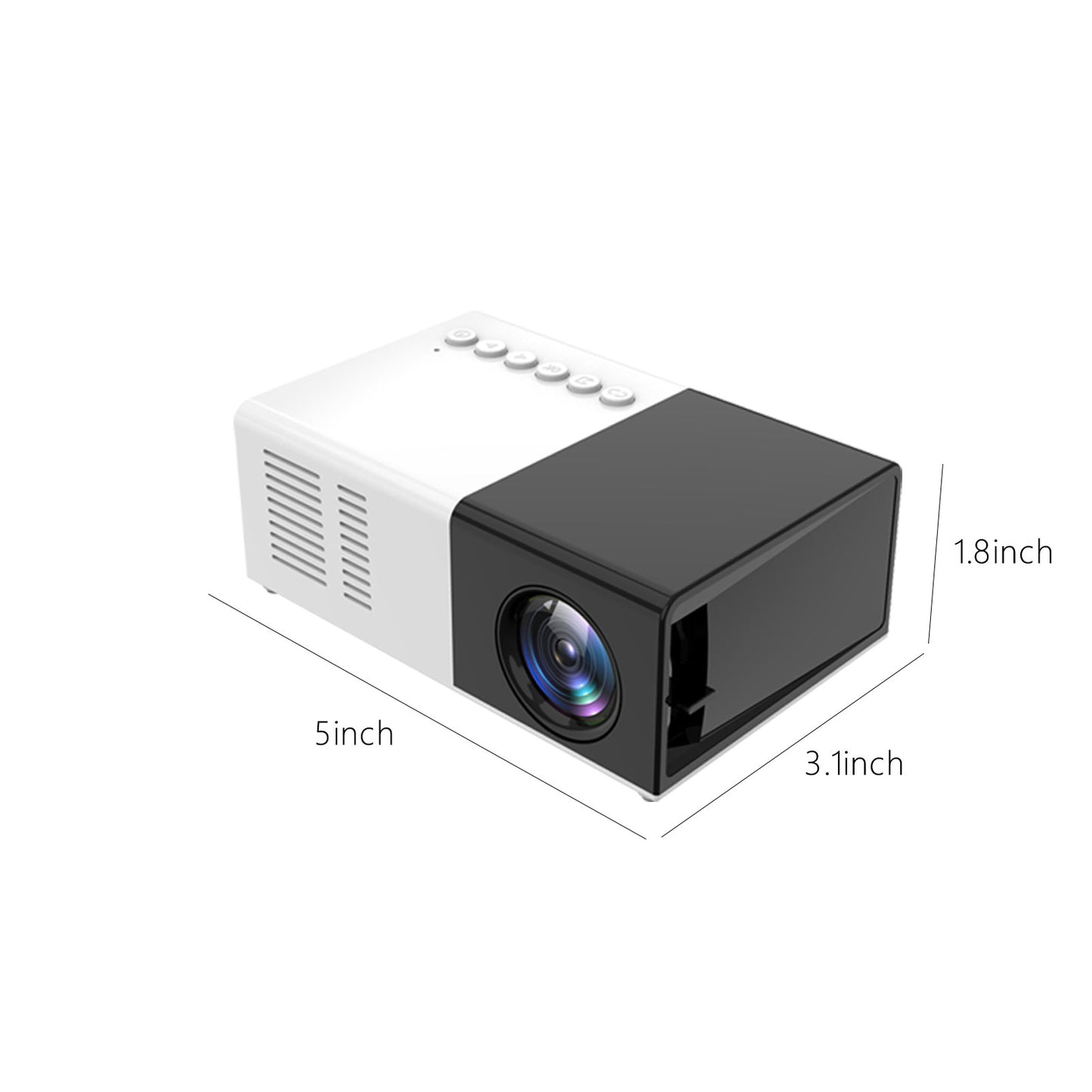 Small Household Projector LED Portable Projector Supports HD 1080p Outdoor Mobile Power Supply