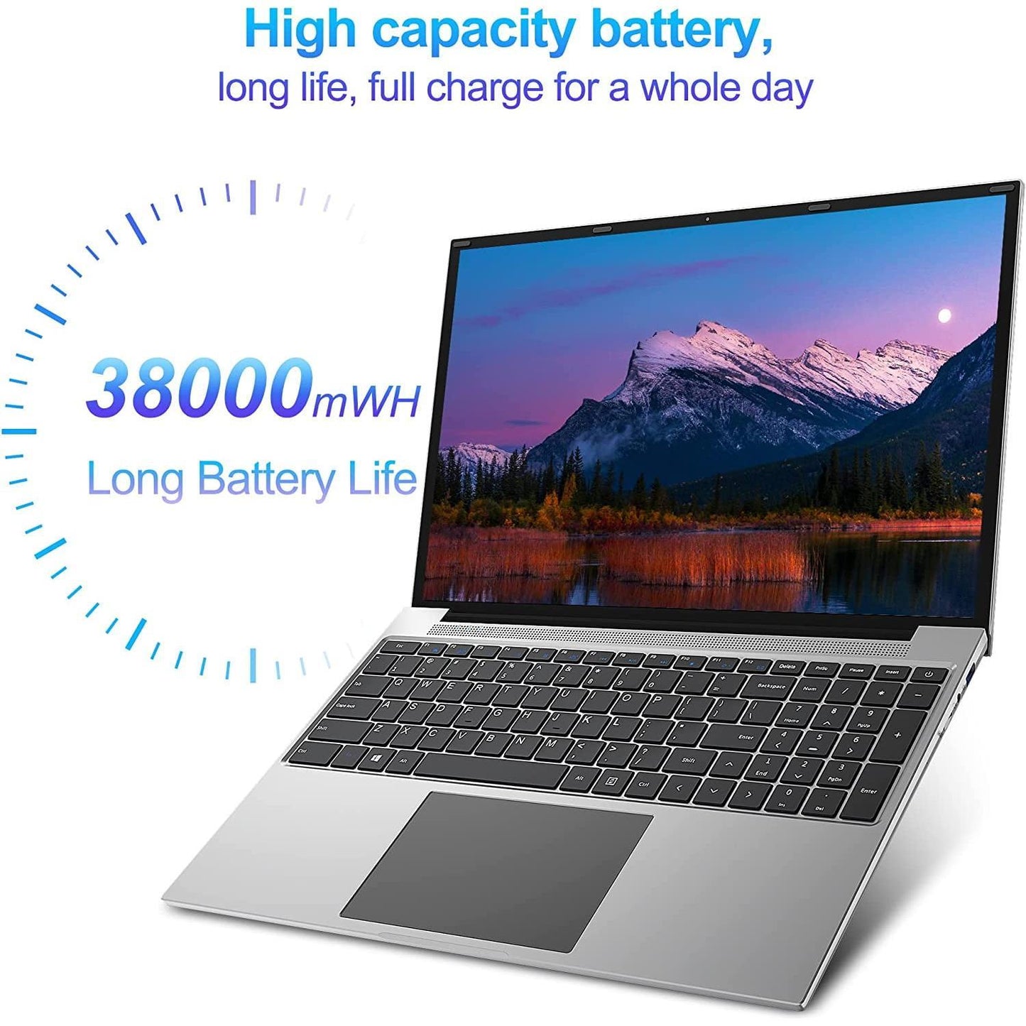 16in Windows 11 Laptop 16GB DDR4 512GB SSD Computer with 4-Core Intel Celeron, 1920*1200 FHD