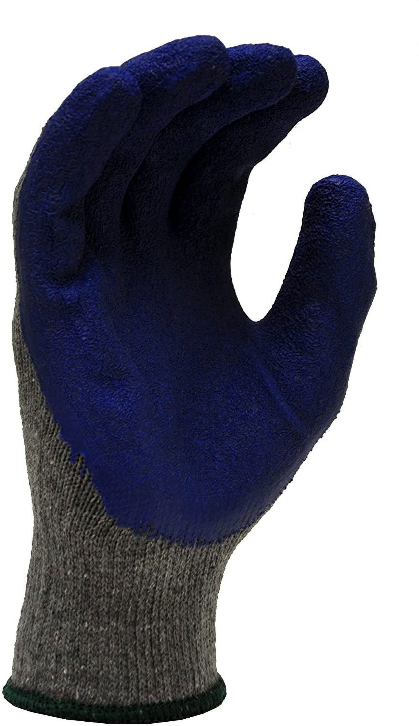 DZ Men's Large Rubber Latex Coated Work Gloves, 12 Count Per Pack