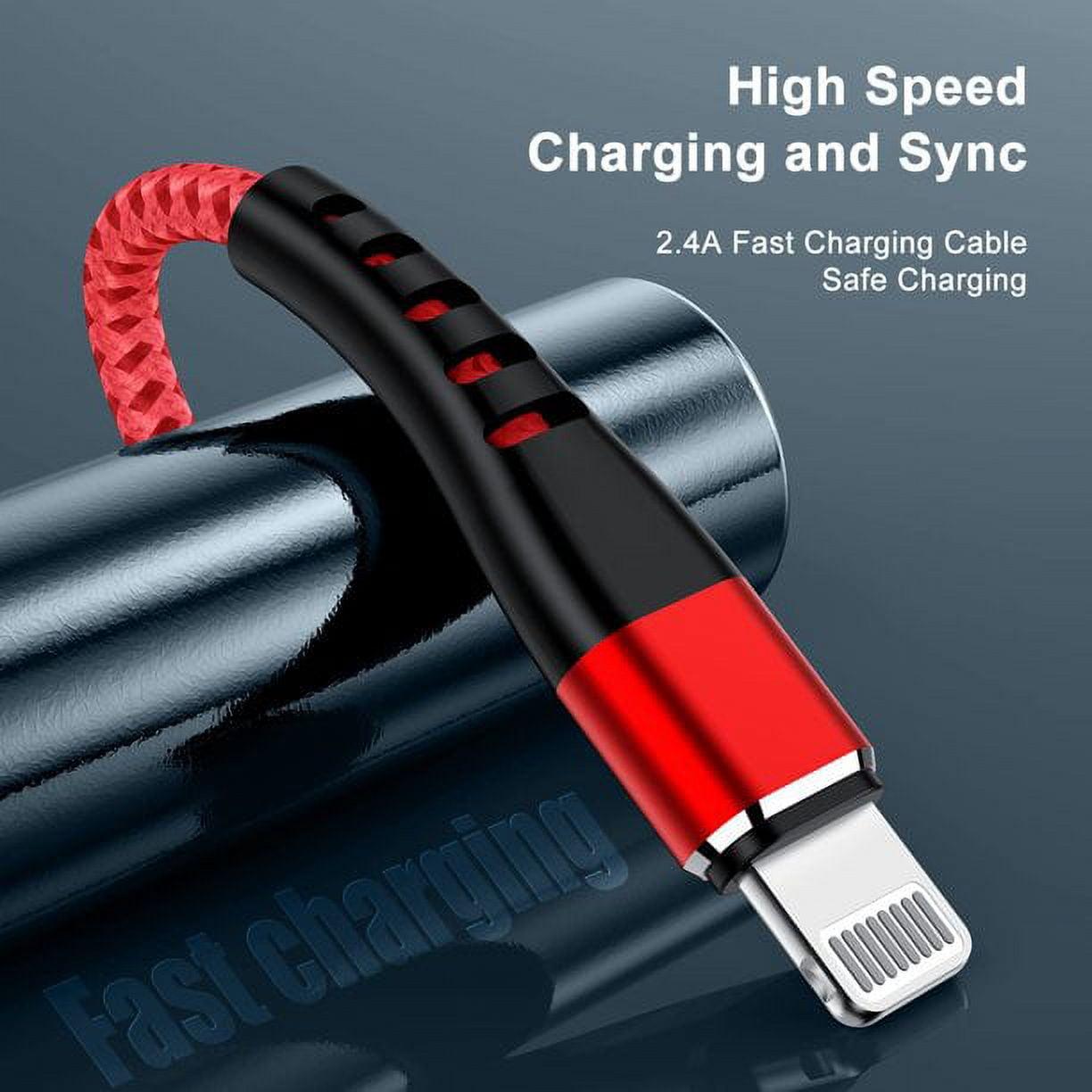 3Pack [Apple MFi Certified] iPhone Charger Cables (3/6/6ft), Long Lightning Cable Nylon Fast iPhone Charging Cord Compatible for iPhone 13/13 pro/12/11/11 Pro/X/Xs Max/XR/ iPad Air 2/Mini Airpods