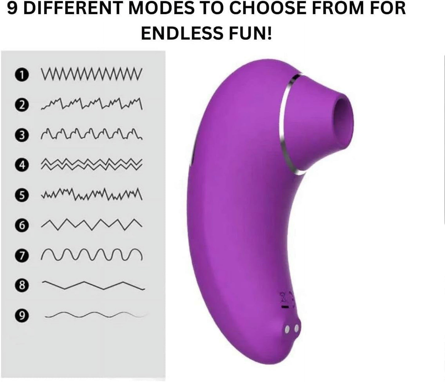 Clit Vibrator Sucking Nipples Stimulator, 9 Modes Adult Sex Toys, Rechargeable & Waterproof Adult Sex Toys for Women Couples