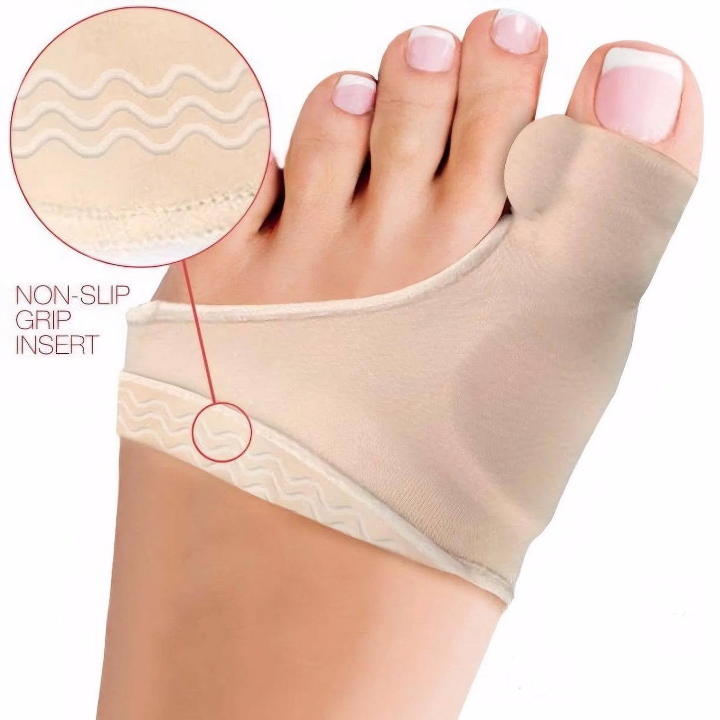 Bunion Relief Toe Corrector, Massaging Gel Bunion Splint Big Toe Straightener, 1 Support Set (1 Left, 1 Right)